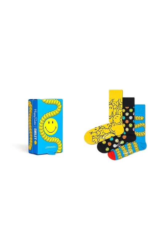 multicolor Happy Socks skarpetki Smiley (3-pack) Damski
