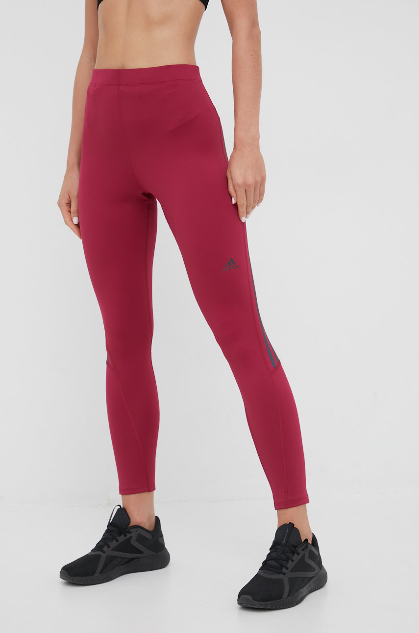 ciemny fioletowy adidas Performance legginsy do biegania Run Icons HD9138 Damski