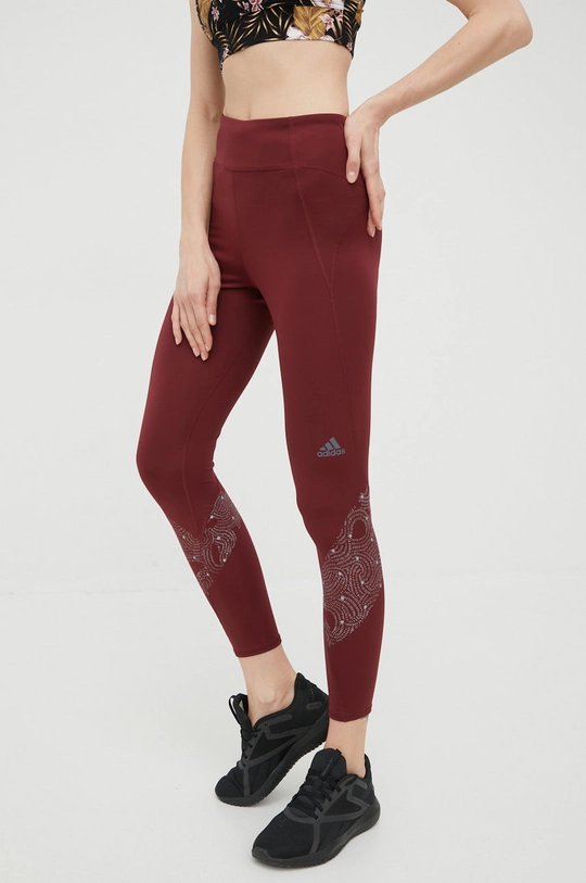 adidas Performance legging futáshoz Own The Run HB9238 burgundia