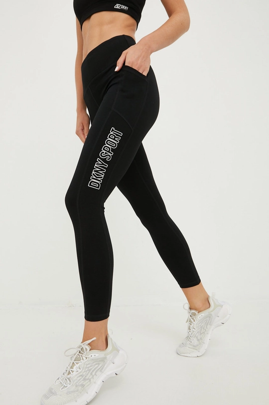 czarny Dkny legginsy Damski