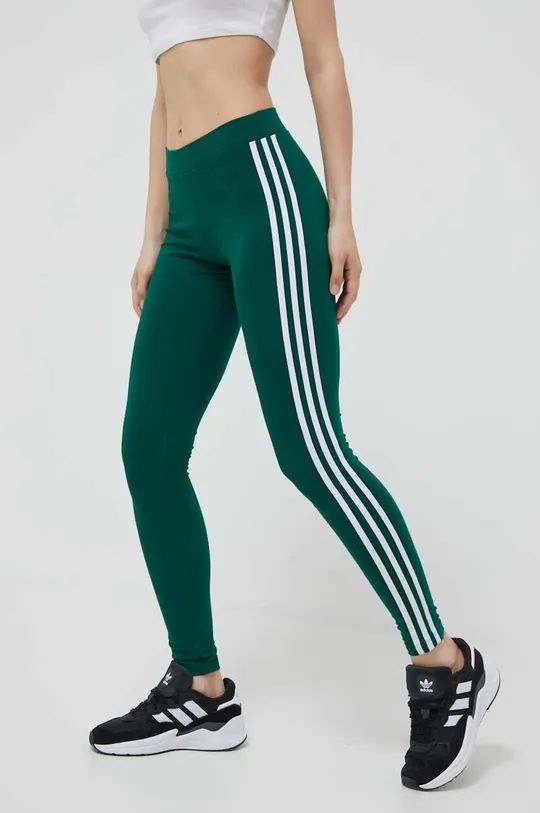 зелений Легінси adidas Originals Adicolor Classics 3-Stripes Leggings Жіночий