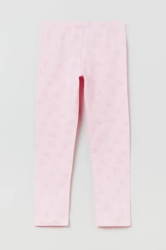 OVS legginsy bawełniane dziecięce różowy