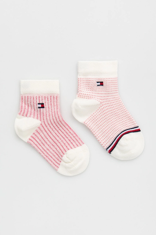 różowy Tommy Hilfiger skarpetki dziecięce (2-pack) Dziecięcy