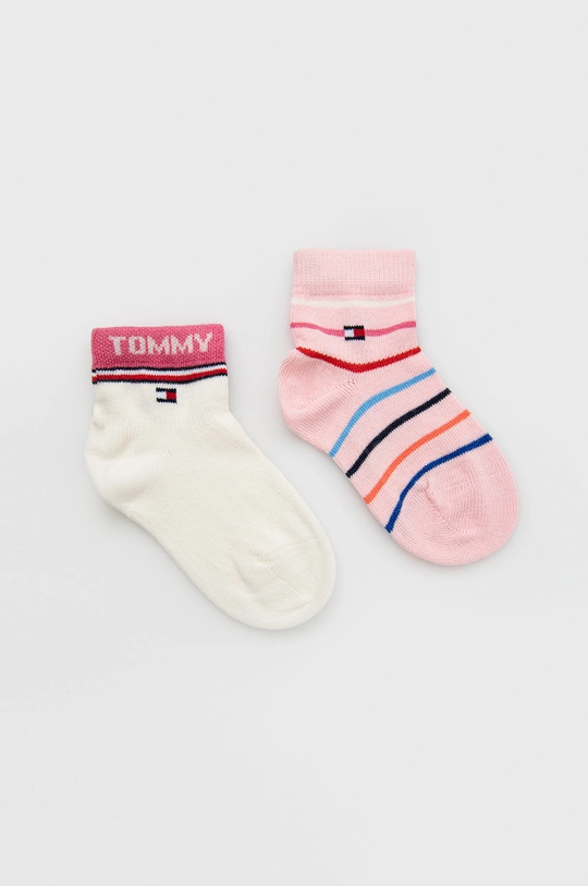 różowy Tommy Hilfiger skarpetki dziecięce (2-pack) Dziecięcy