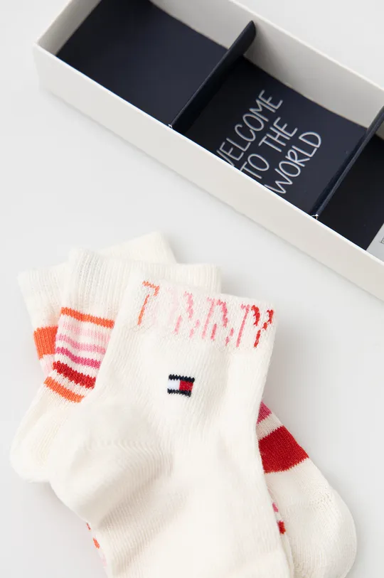 Tommy Hilfiger skarpetki dziecięce (3-pack) różowy