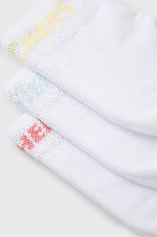 Detské ponožky Skechers 3-pak biela