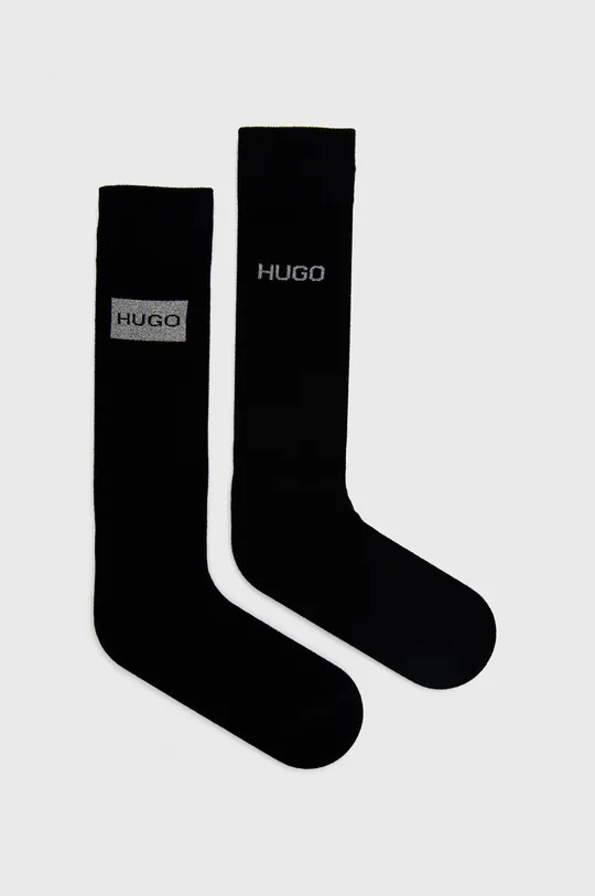 fekete Hugo zokni (2-pack) Férfi