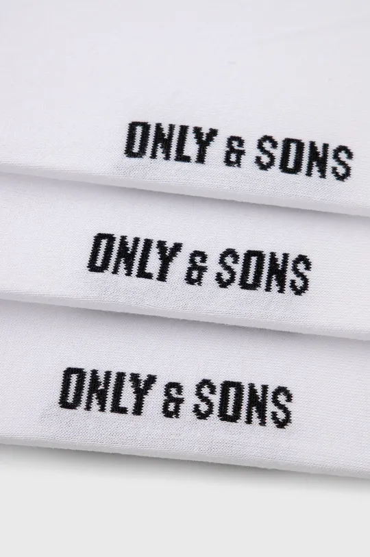 Ponožky Only & Sons (3-pak) biela