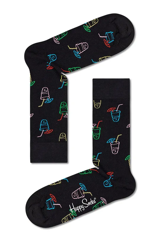 μαύρο Κάλτσες Happy Socks Ανδρικά