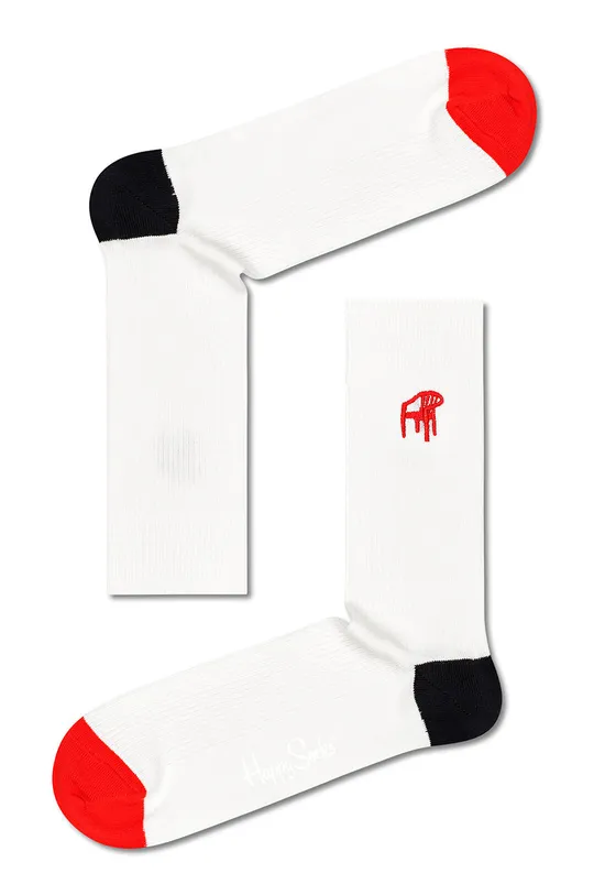 biela Ponožky Happy Socks Pánsky