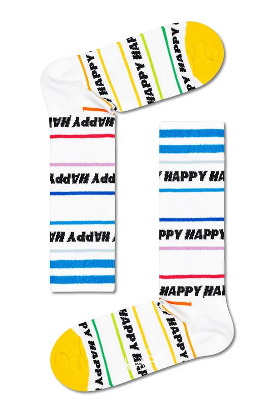 Happy Socks skarpetki Happy Line biały