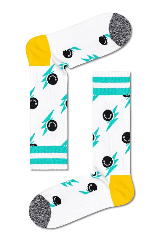 Κάλτσες Happy Socks λευκό