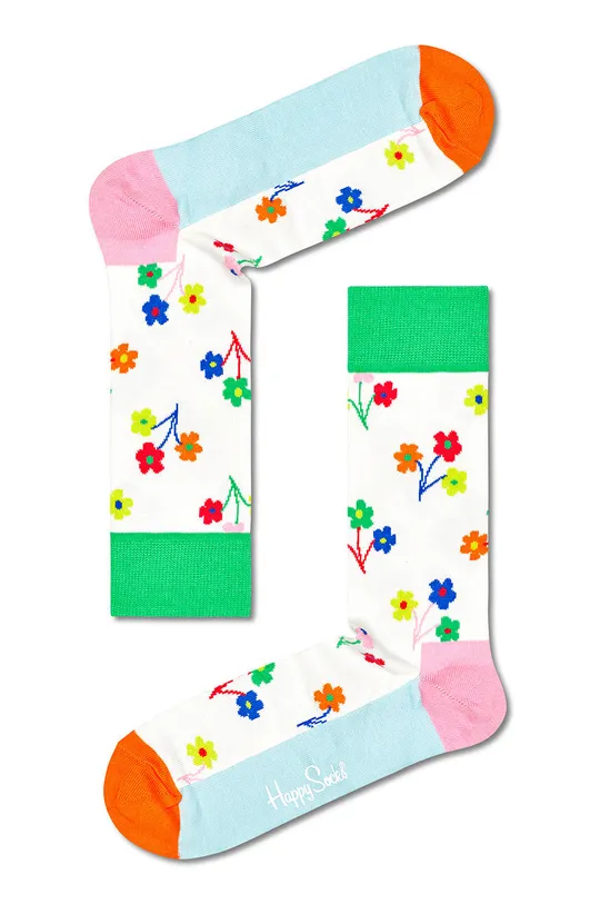 Happy Socks skarpetki Flower (3-pack) multicolor