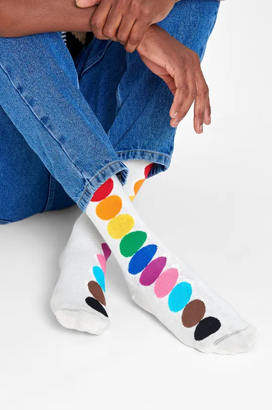 biały Happy Socks skarpetki Pride Dot Męski