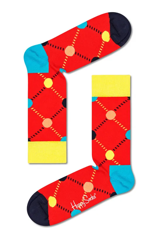 κόκκινο Κάλτσες Happy Socks Ανδρικά