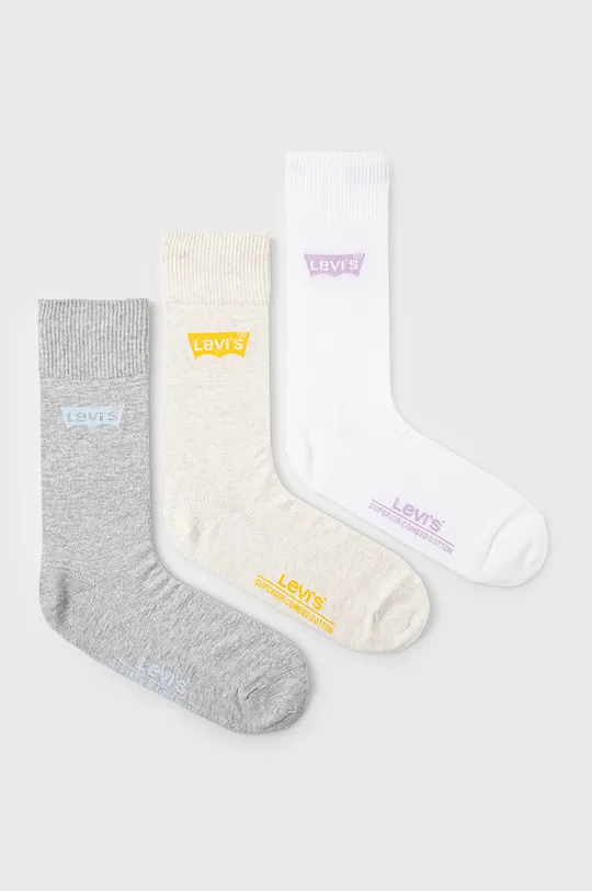 biela Ponožky Levi's (3-pak) Pánsky