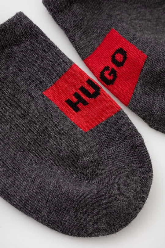 Nogavice HUGO 2-pack siva