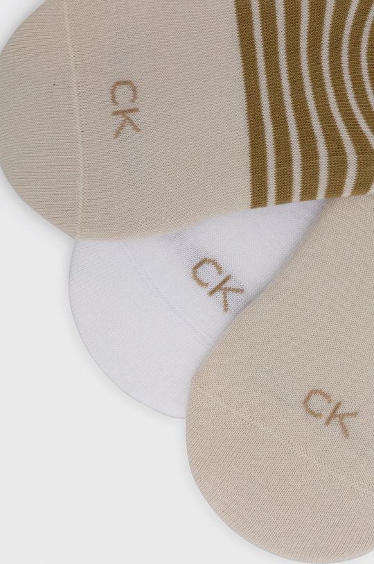 Ponožky Calvin Klein (3-pak) béžová