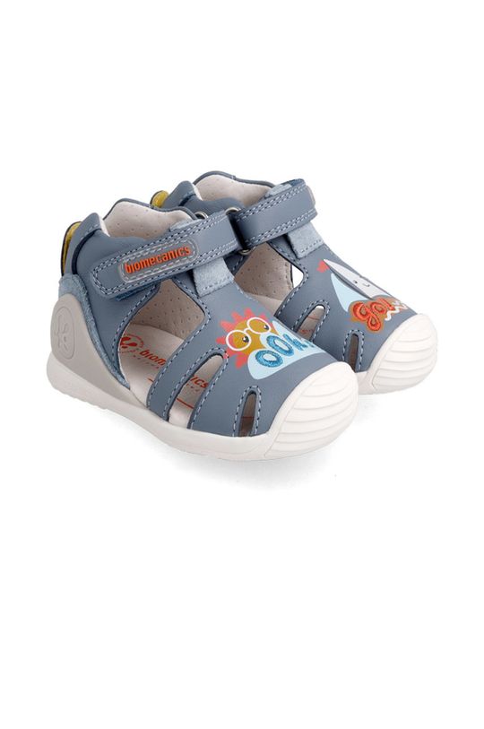 Detské kožené sandále Biomecanics svetlomodrá