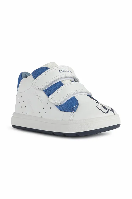 Παιδικά δερμάτινα παπούτσια Geox λευκό