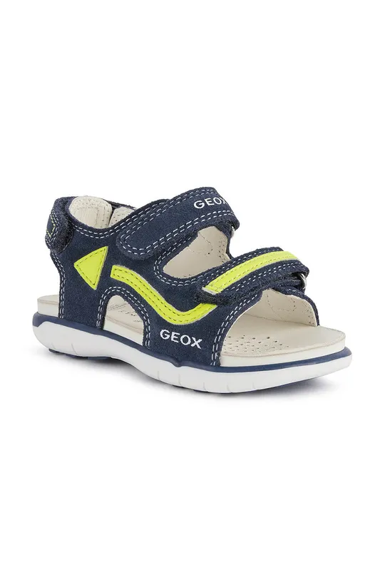 Detské semišové sandále Geox tmavomodrá