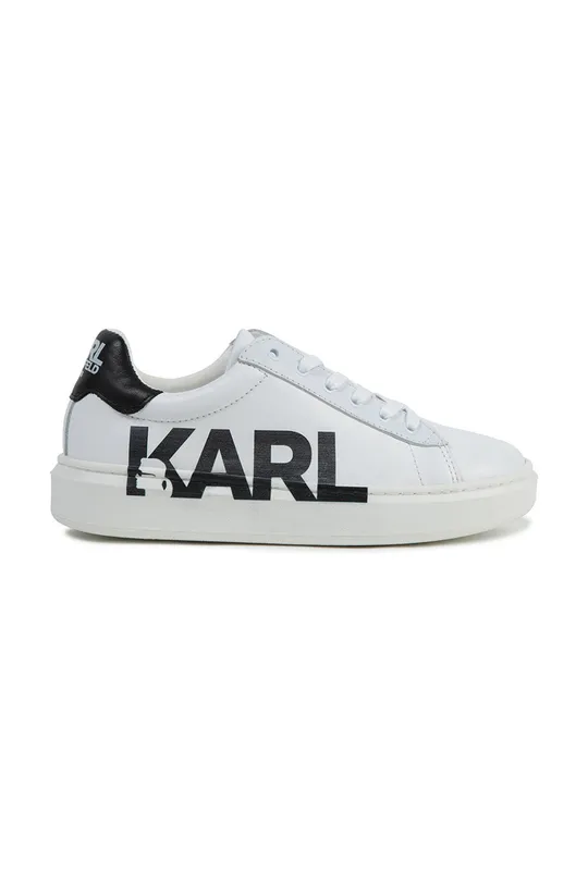Παιδικά δερμάτινα παπούτσια Karl Lagerfeld λευκό