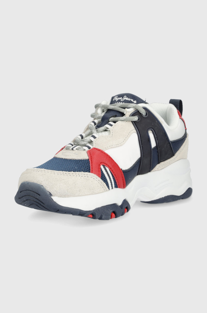 Pepe Jeans sneakersy dziecięce Cholewka: Skóra zamszowa, Skóra naturalna, Materiał tekstylny, Wnętrze: Materiał tekstylny, Podeszwa: Materiał syntetyczny