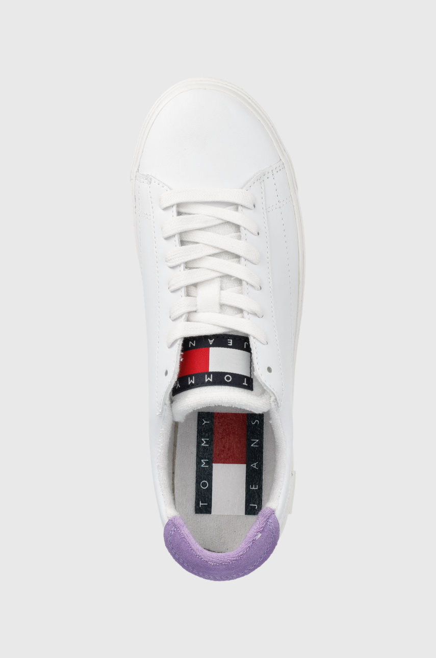 fehér Tommy Jeans bőr cipő