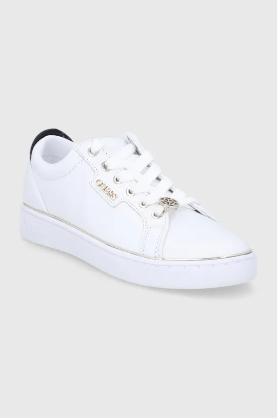 Guess - Δερμάτινα παπούτσια λευκό