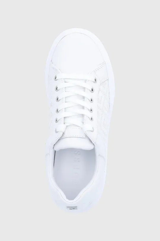 λευκό Δερμάτινα παπούτσια Guess
