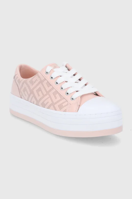 Δερμάτινα ελαφριά παπούτσια Guess ροζ