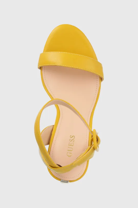 żółty Guess sandały skórzane KALARE