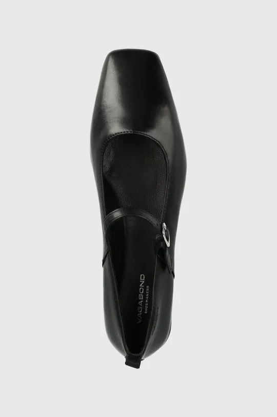 fekete Vagabond bőr balerina cipő Delia