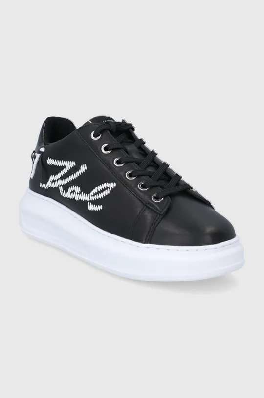 Δερμάτινα παπούτσια Karl Lagerfeld KAPRI μαύρο