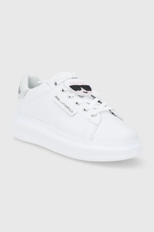 Kožne cipele Karl Lagerfeld Kapri bijela