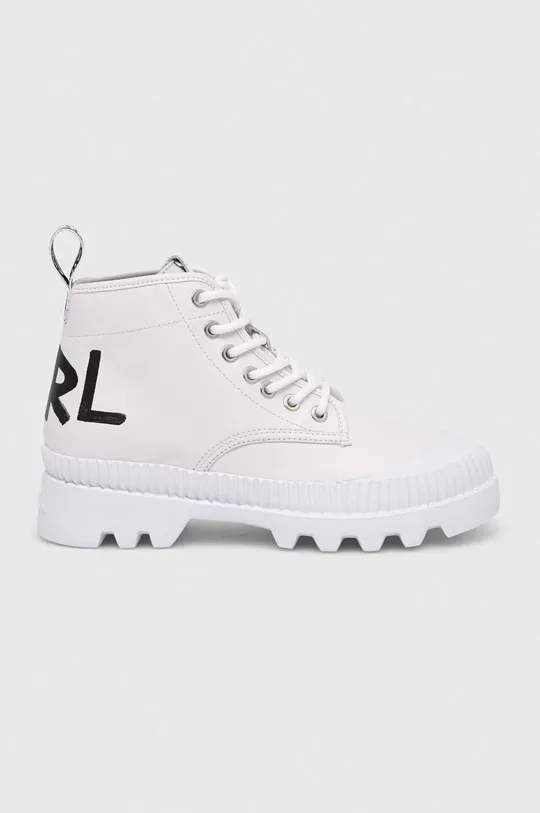 bianco Karl Lagerfeld scarpe da ginnastica in pelle TREKKA II Donna