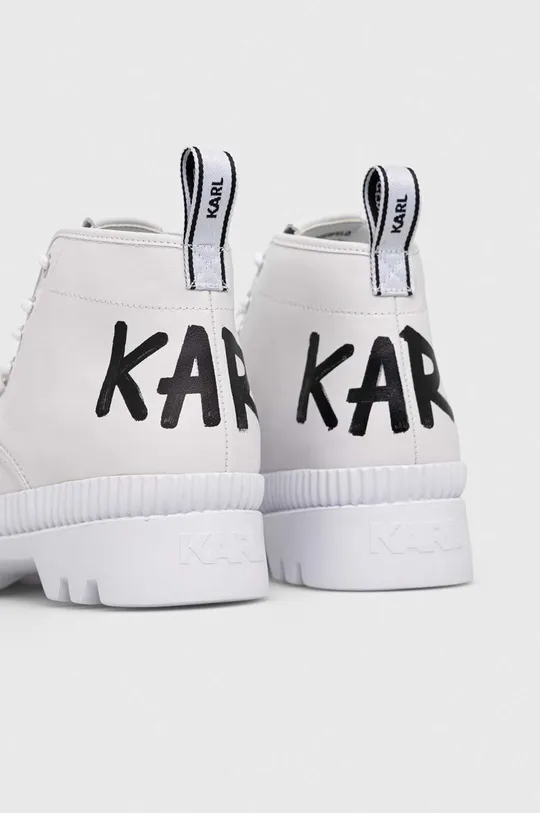 Karl Lagerfeld bőr sneaker TREKKA II fehér