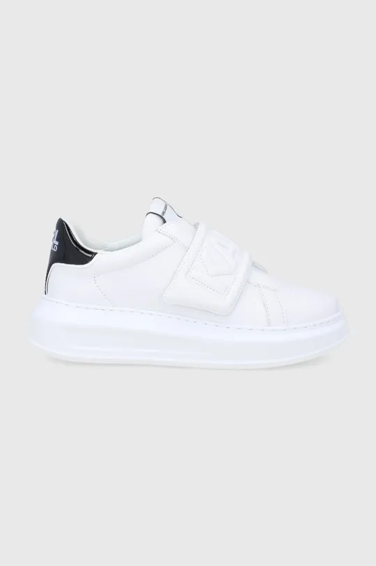 biały Karl Lagerfeld buty skórzane KAPRI KL62537.011 Damski