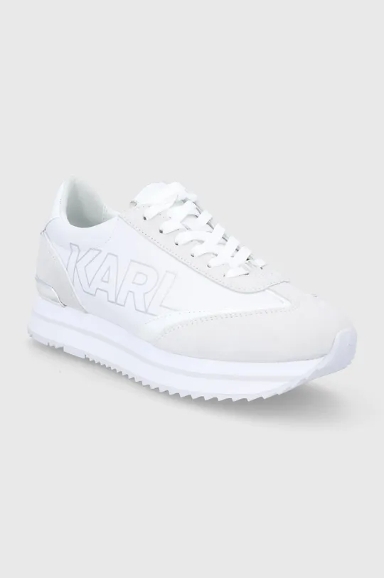 Kožené boty Karl Lagerfeld Velocita Ii bílá