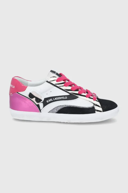 ροζ Karl Lagerfeld - Δερμάτινα παπούτσια Skool Γυναικεία