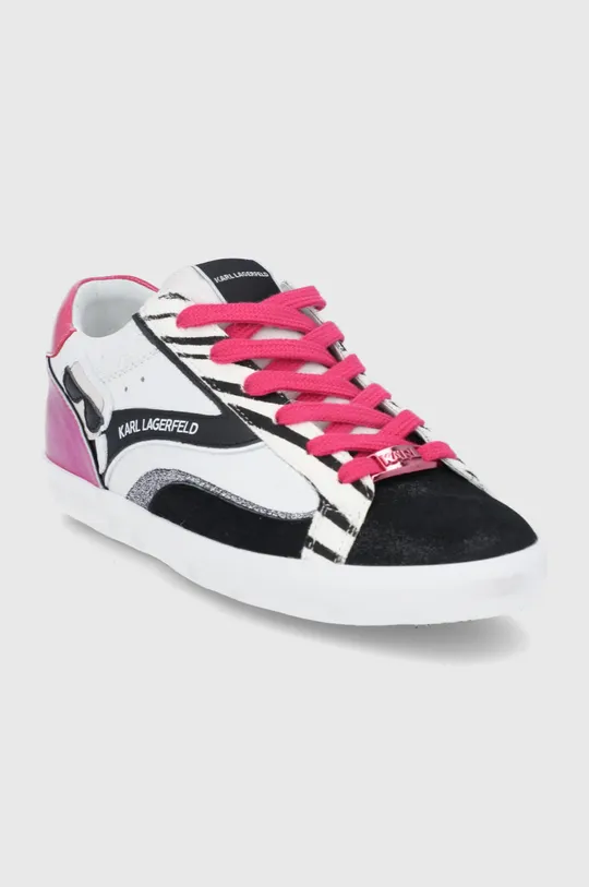 Karl Lagerfeld - Δερμάτινα παπούτσια Skool ροζ