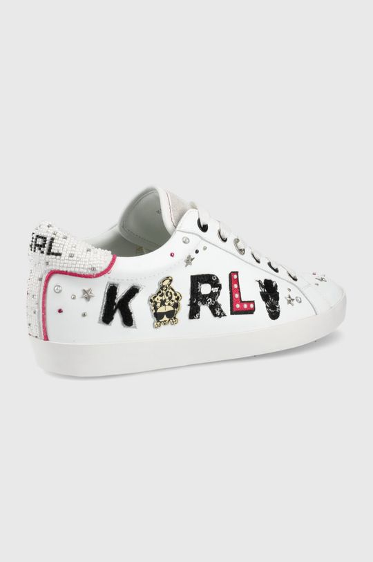 Kožené boty Karl Lagerfeld Skool bílá