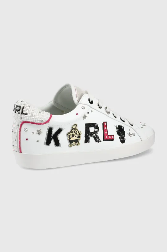 Δερμάτινα παπούτσια Karl Lagerfeld Skool λευκό