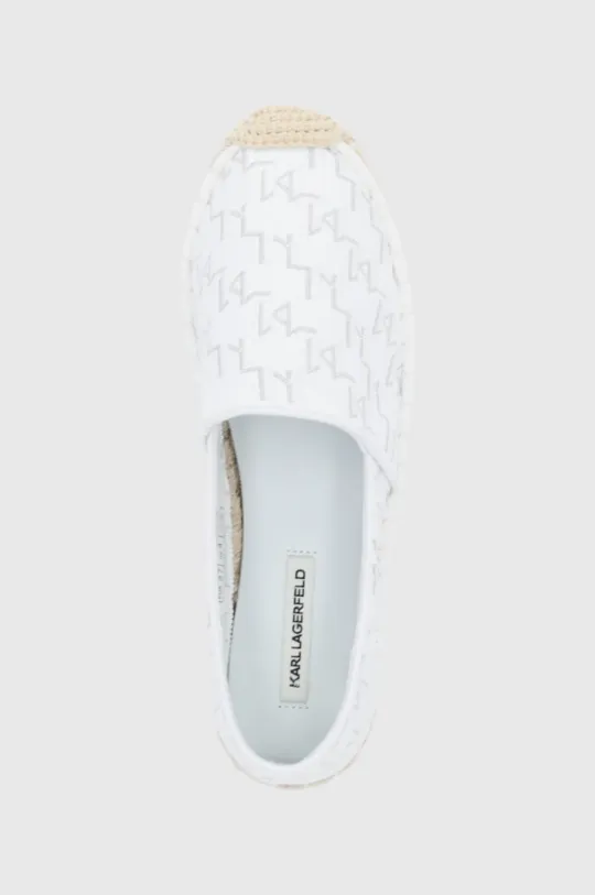 biały Karl Lagerfeld espadryle KAMINI KL80112.911