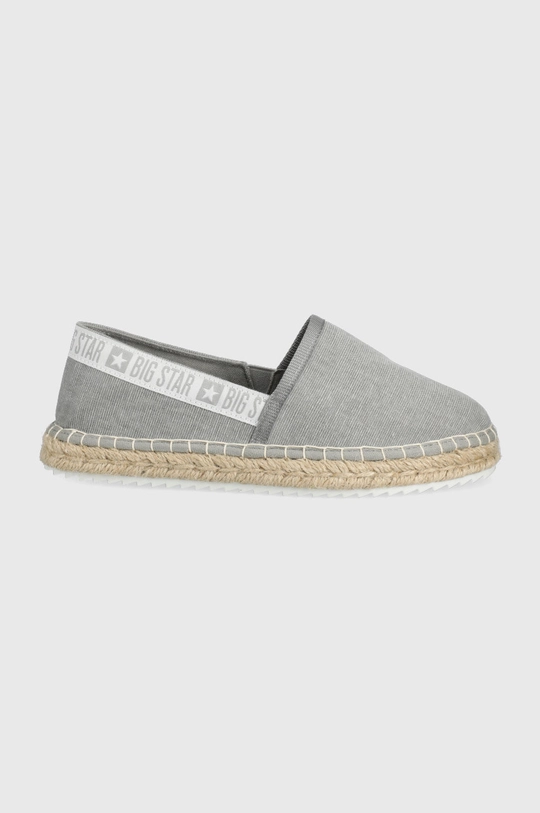 Big Star espadryle tekstylny szary JJ274876