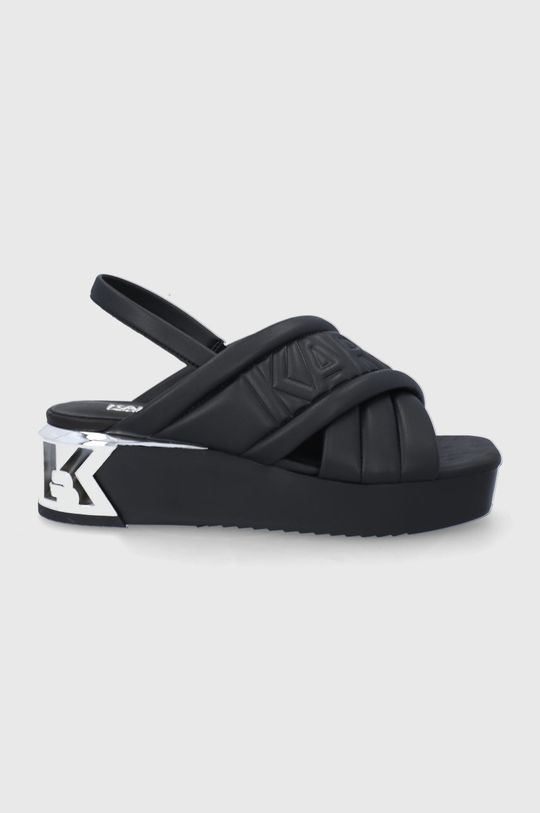 čierna Sandále Karl Lagerfeld K-blok Wedge Dámsky