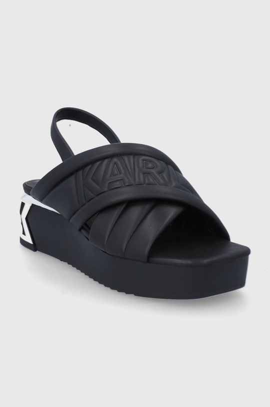 Sandále Karl Lagerfeld K-blok Wedge čierna