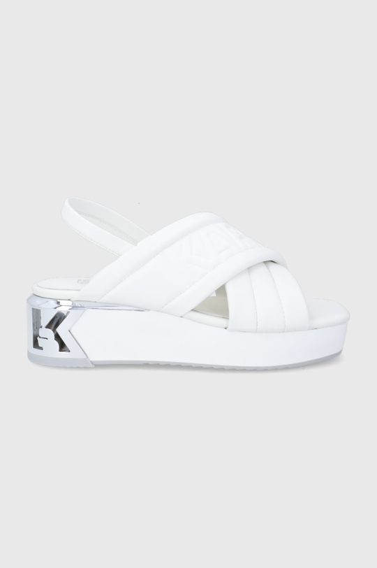 biały Karl Lagerfeld sandały K-BLOK WEDGE KL80628.F11 Damski