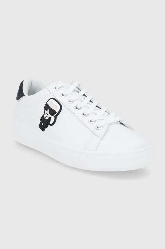 Kožené boty Karl Lagerfeld Kupsole Iii bílá