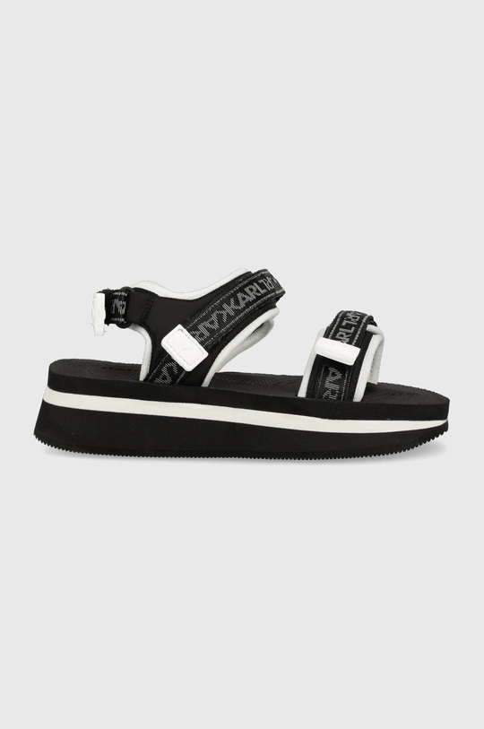 чорний Сандалі Karl Lagerfeld Velocita Wedge Kc Жіночий